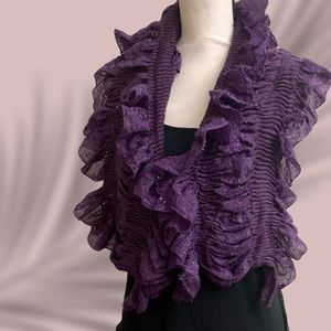 Ruffled statement scarf